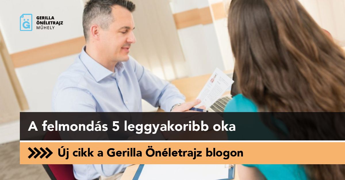 A felmondás 5 leggyakoribb oka