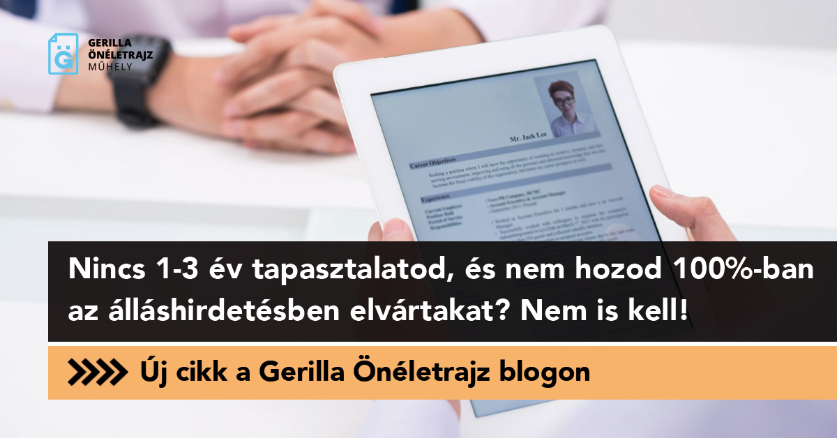 Nincs 1-3 év tapasztalatod, és nem hozod 100%-ban az álláshirdetésben elvártakat? Nem is kell! Így is te nyerheted el a legjobban fizető állásokat!