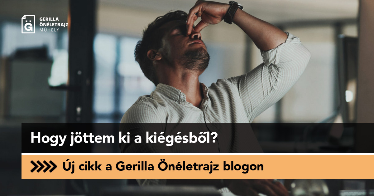 Hogy jöttem ki a kiégésből?