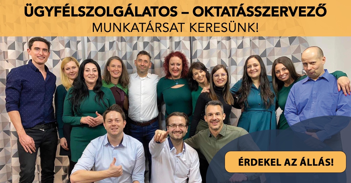 Ügyfélszolgálatos – Oktatásszervező munkatársat keresünk